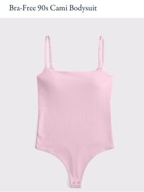 NWT size L bra-free Light Pink Cami Bodysuit